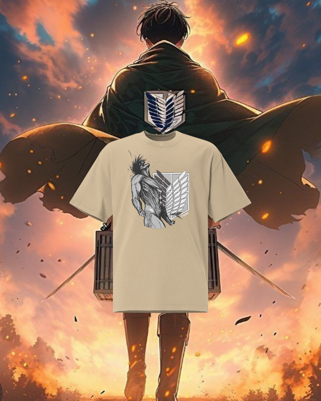 Attack on Titan Oversized Tee